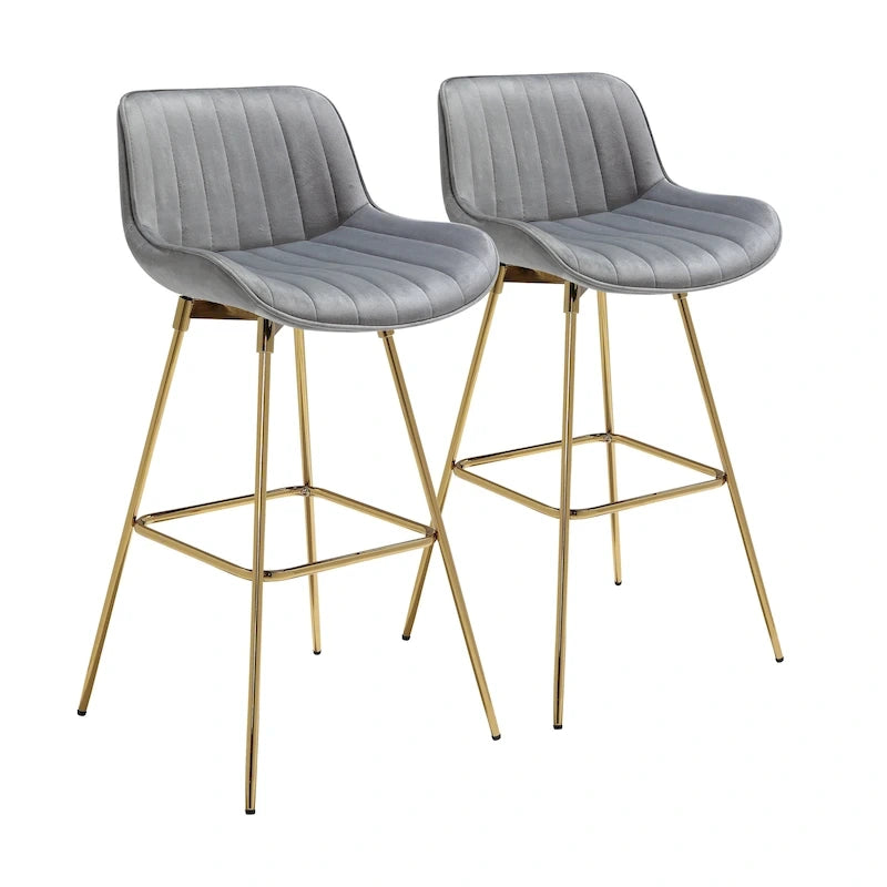Art Leon Tabourets de Bar Pivotants Confortables en Velours - Lot de 2