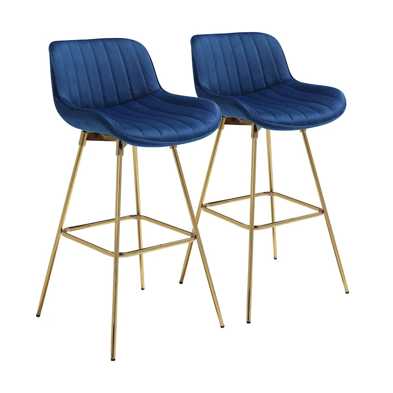 Art Leon Tabourets de Bar Pivotants Confortables en Velours - Lot de 2