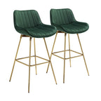 Art Leon Tabourets de Bar Pivotants Confortables en Velours - Lot de 2