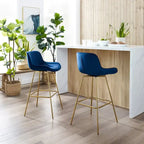 Art Leon Tabourets de Bar Pivotants Confortables en Velours - Lot de 2