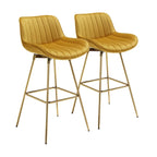 Art Leon Tabourets de Bar Pivotants Confortables en Velours - Lot de 2