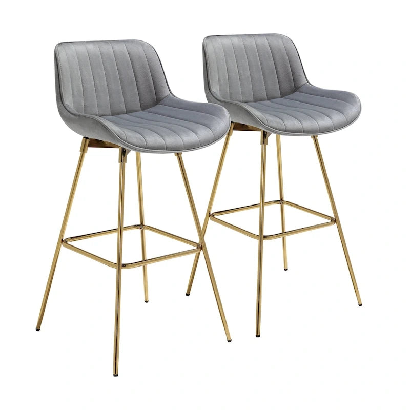 Art Leon Tabourets de Bar Pivotants Confortables en Velours - Lot de 2