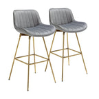 Art Leon Tabourets de Bar Pivotants Confortables en Velours - Lot de 2