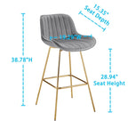 Art Leon Tabourets de Bar Pivotants Confortables en Velours - Lot de 2