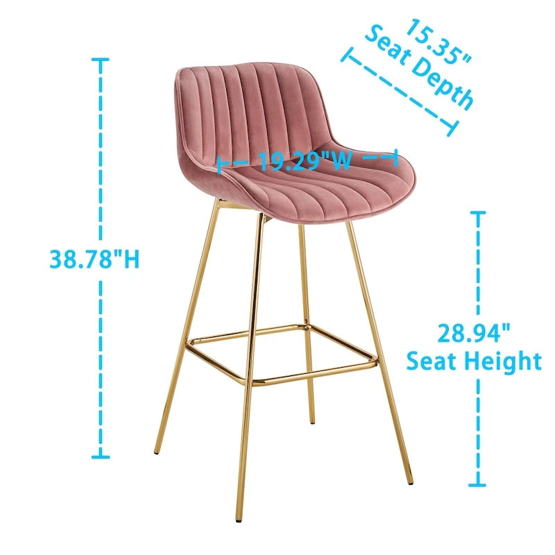 Art Leon Tabourets de Bar Pivotants Confortables en Velours - Lot de 2