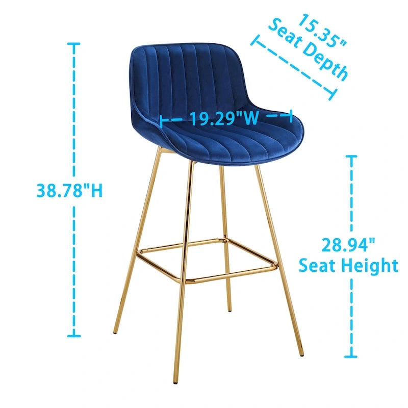 Art Leon Tabourets de Bar Pivotants Confortables en Velours - Lot de 2