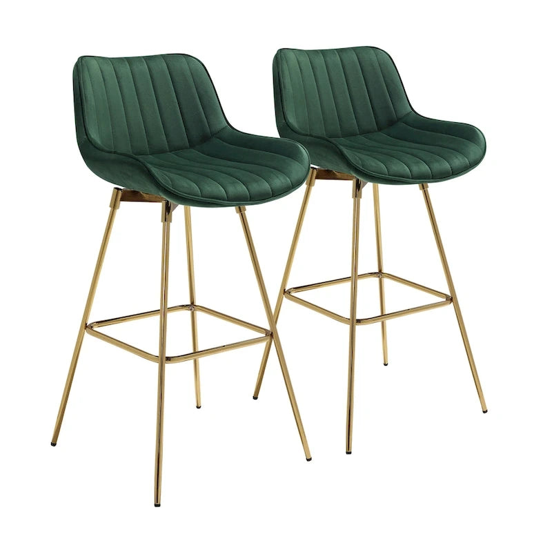 Art Leon Tabourets de Bar Pivotants Confortables en Velours - Lot de 2