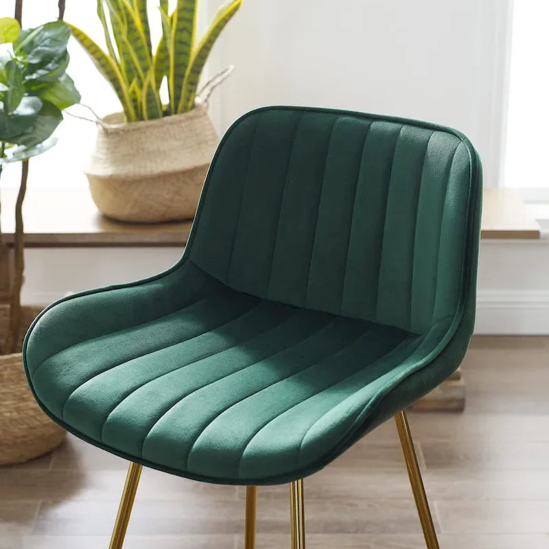 Art Leon Tabourets de Bar Pivotants Confortables en Velours - Lot de 2
