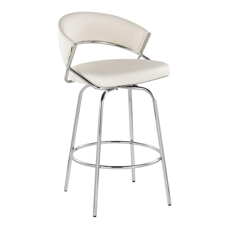Silver Orchid Tatyana 26 Tabouret de comptoir rembourré avec pieds en métal (Lot de 2)