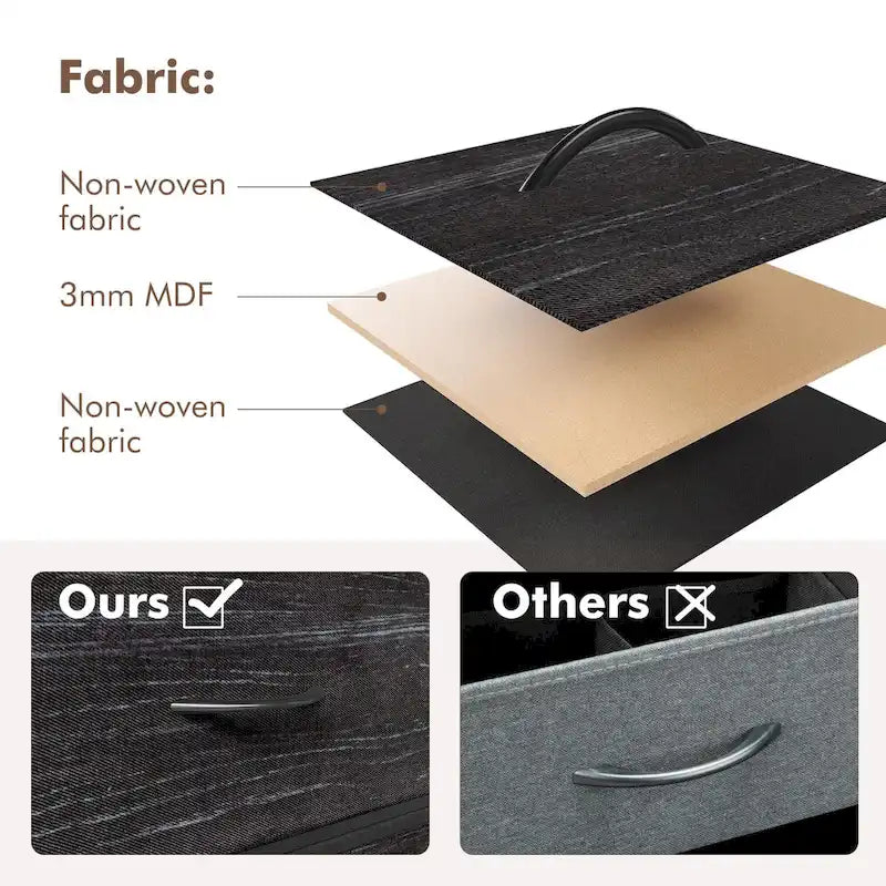 5 Drawers Dresser for Bedroom with Shelf