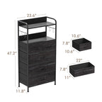 5 Drawers Dresser for Bedroom with Shelf