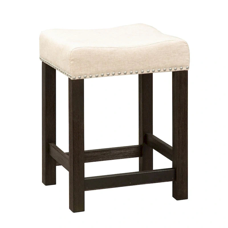 Tabouret de console rembourré Heatherbrook Charcoal and Ash