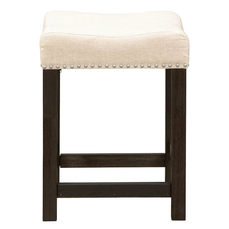 Tabouret de console rembourré Heatherbrook Charcoal and Ash