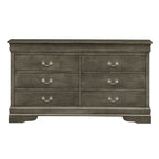 Commode double à 6 tiroirs Louis-Philippe