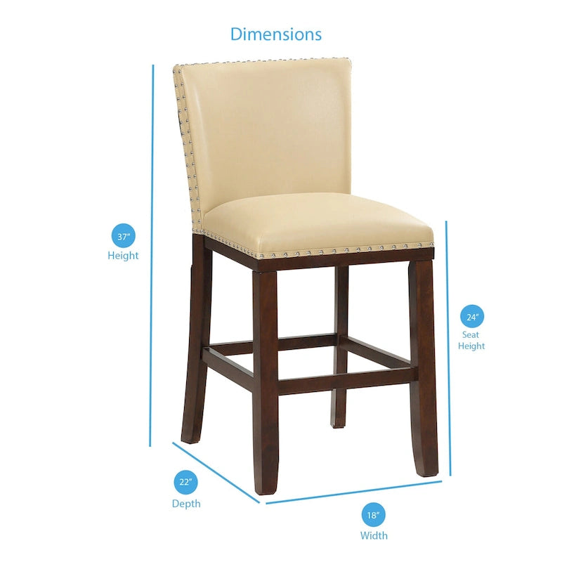 Toledo Upholstered Counter Stools (Set of 2) by