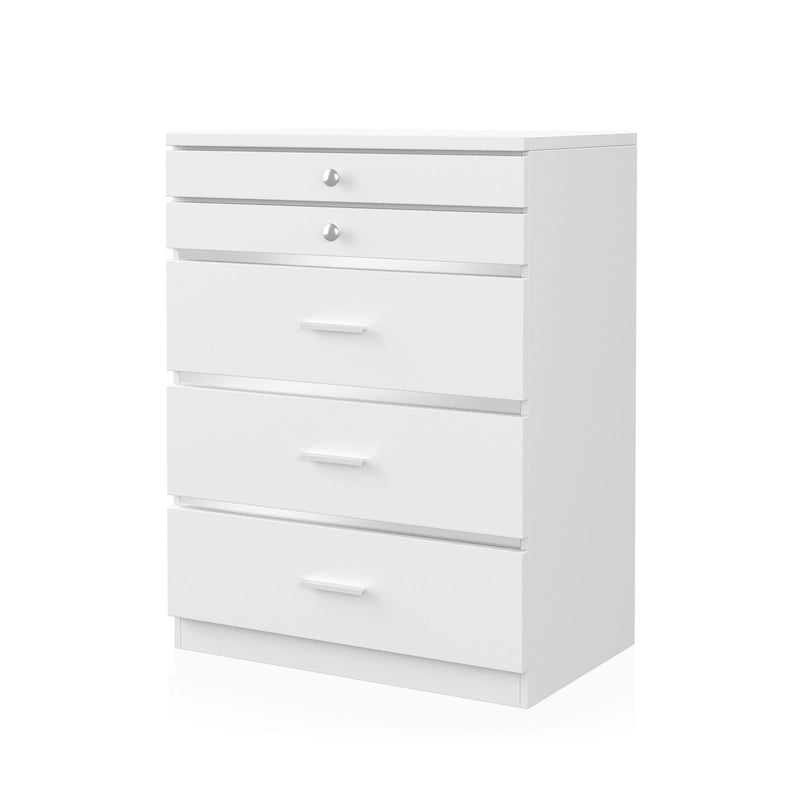 Mary Glam - Armoire à bijoux à 5 tiroirs avec feutre par Furniture of America