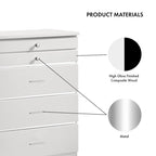 Mary Glam - Armoire à bijoux à 5 tiroirs avec feutre par Furniture of America