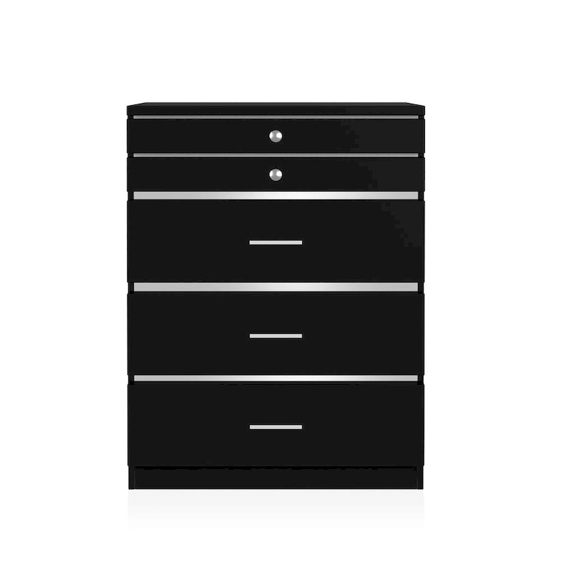 Mary Glam - Armoire à bijoux à 5 tiroirs avec feutre par Furniture of America