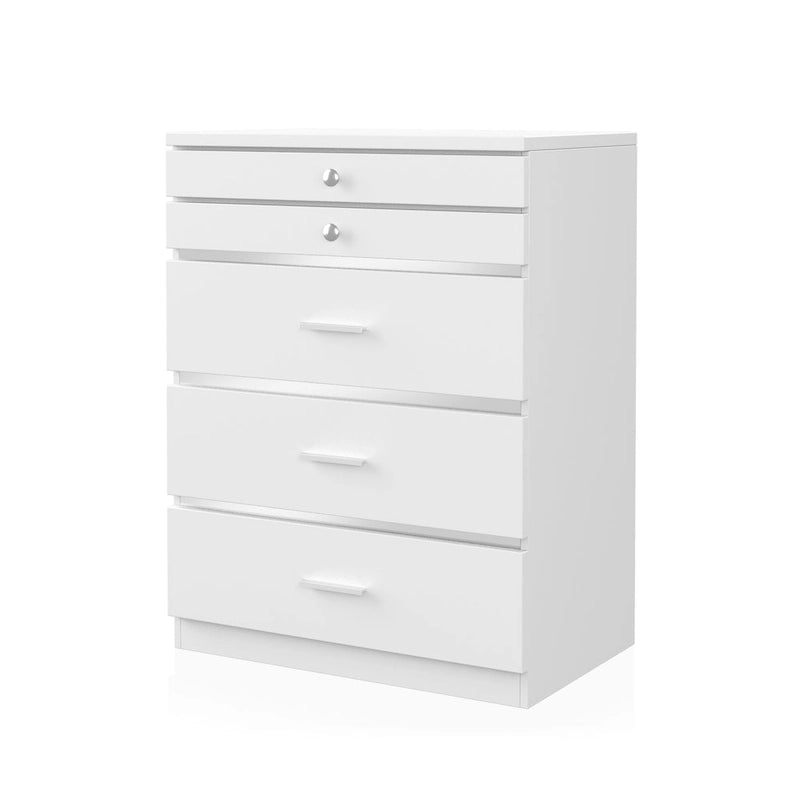 Mary Glam - Armoire à bijoux à 5 tiroirs avec feutre par Furniture of America