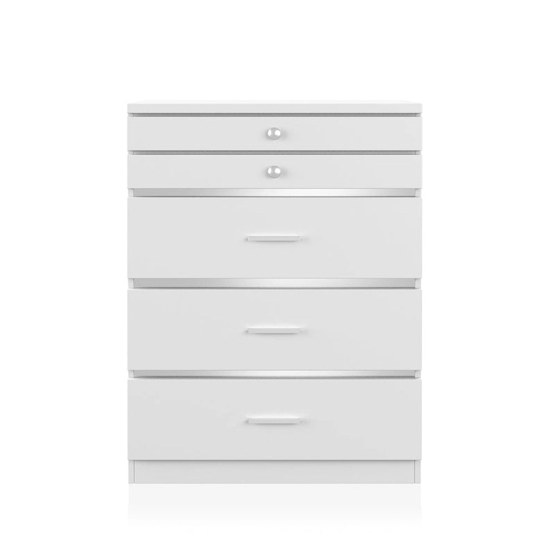 Mary Glam - Armoire à bijoux à 5 tiroirs avec feutre par Furniture of America