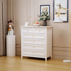 Commode 6 tiroirs en bois massif laqué