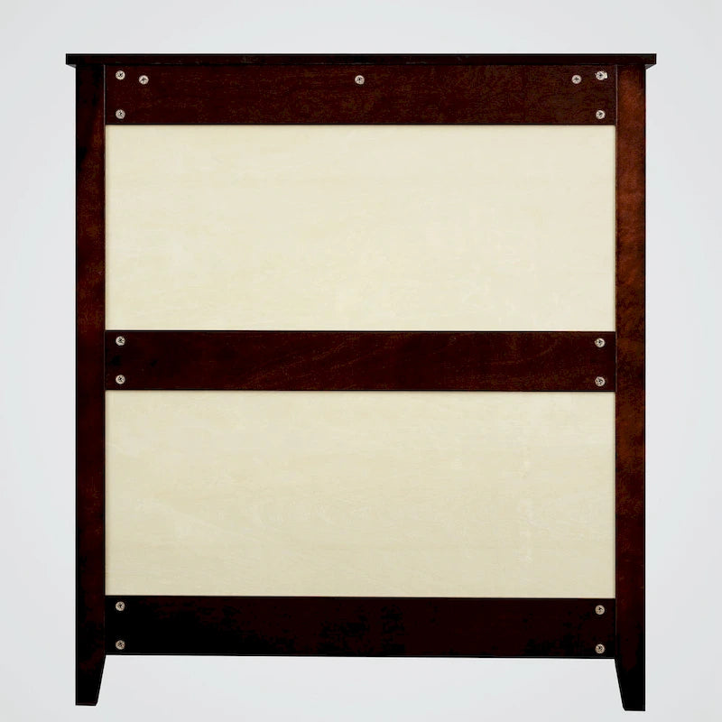 Commode 6 tiroirs en bois massif laqué
