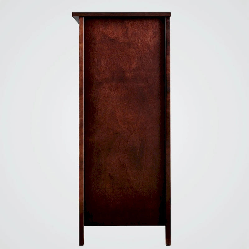 Commode 6 tiroirs en bois massif laqué