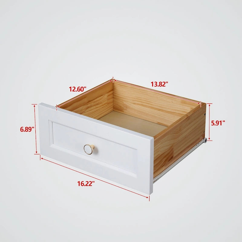Commode 6 tiroirs en bois massif laqué