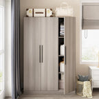 Grande Armoire de Rangement en Bois à 3 Portes pour Chambre à Coucher