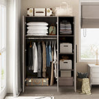 Grande Armoire de Rangement en Bois à 3 Portes pour Chambre à Coucher