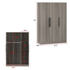 Grande Armoire de Rangement en Bois à 3 Portes pour Chambre à Coucher