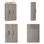 Grande Armoire de Rangement en Bois à 3 Portes pour Chambre à Coucher
