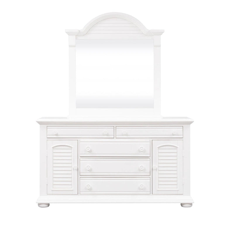 Commode Summer House I blanc huître 2 portes 5 tiroirs