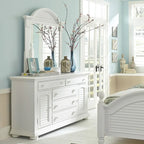 Commode Summer House I blanc huître 2 portes 5 tiroirs