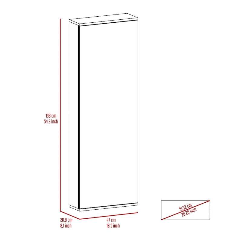 TUHOME Lisboa Armoire avec deux portes, deux tiroirs et une tringle de suspension