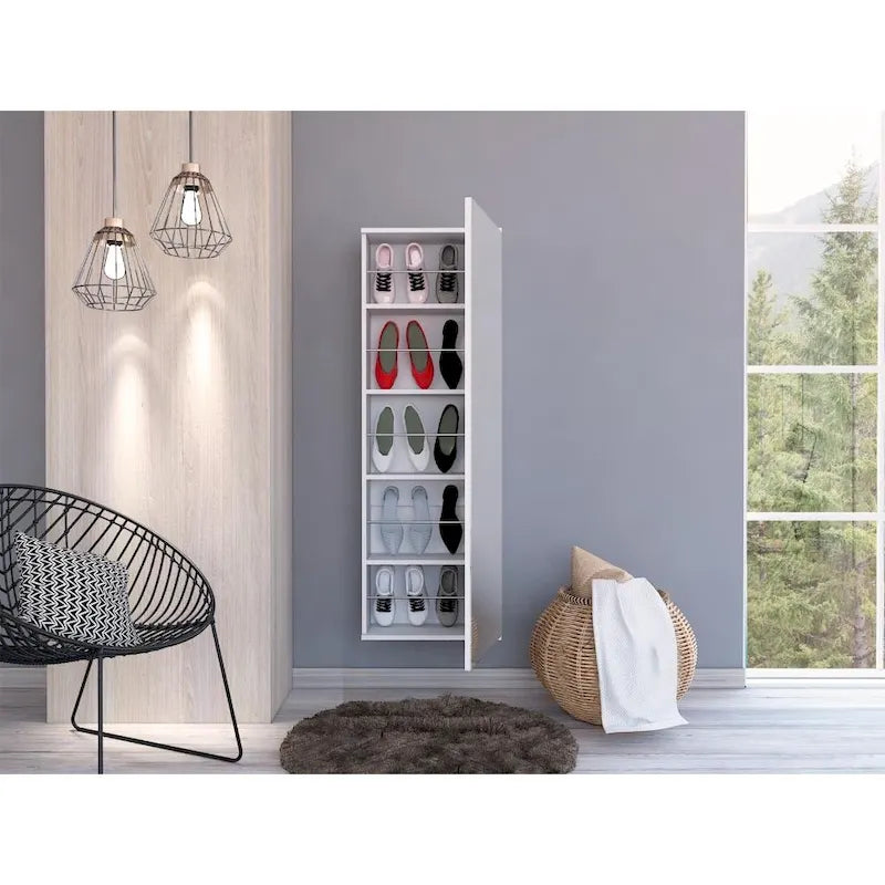 TUHOME Lisboa Armoire avec deux portes, deux tiroirs et une tringle de suspension