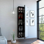 TUHOME Lisboa Armoire avec deux portes, deux tiroirs et une tringle de suspension