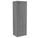 TUHOME Lisboa Armoire avec deux portes, deux tiroirs et une tringle de suspension
