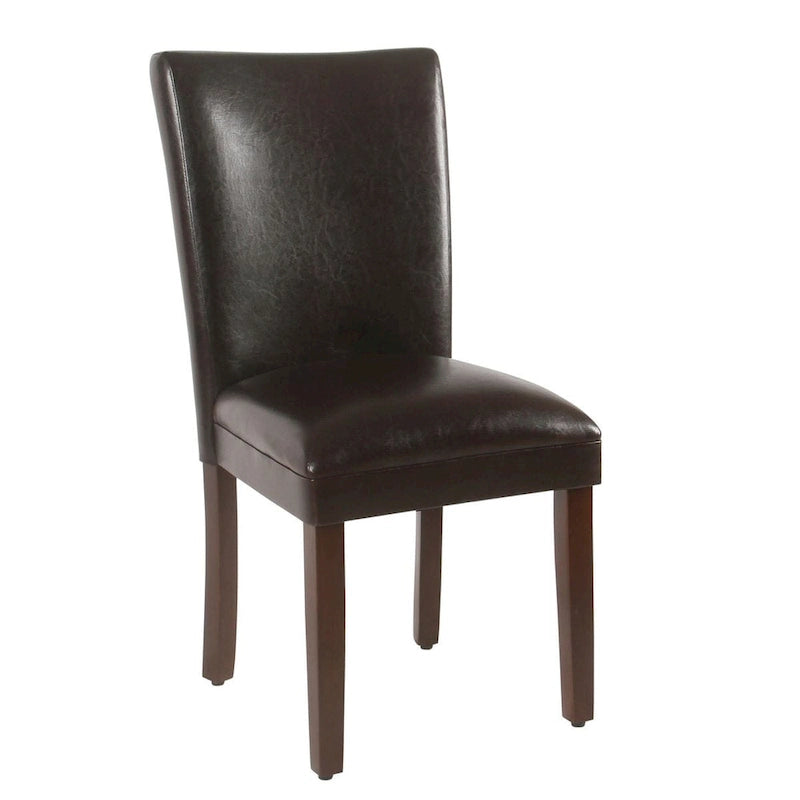 Chaises de salle à manger Parsons Homepop – Similicuir marron – lot de 2