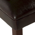 Chaises de salle à manger Parsons Homepop – Similicuir marron – lot de 2
