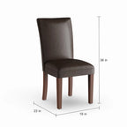 Chaises de salle à manger Parsons Homepop – Similicuir marron – lot de 2