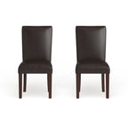 Chaises de salle à manger Parsons Homepop – Similicuir marron – lot de 2