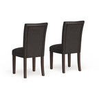 Chaises de salle à manger Parsons Homepop – Similicuir marron – lot de 2