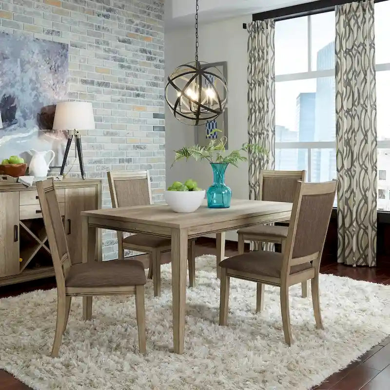 L'ensemble table à pieds 5 pièces Sun Valley Sandstone Opt de The Gray Barn
