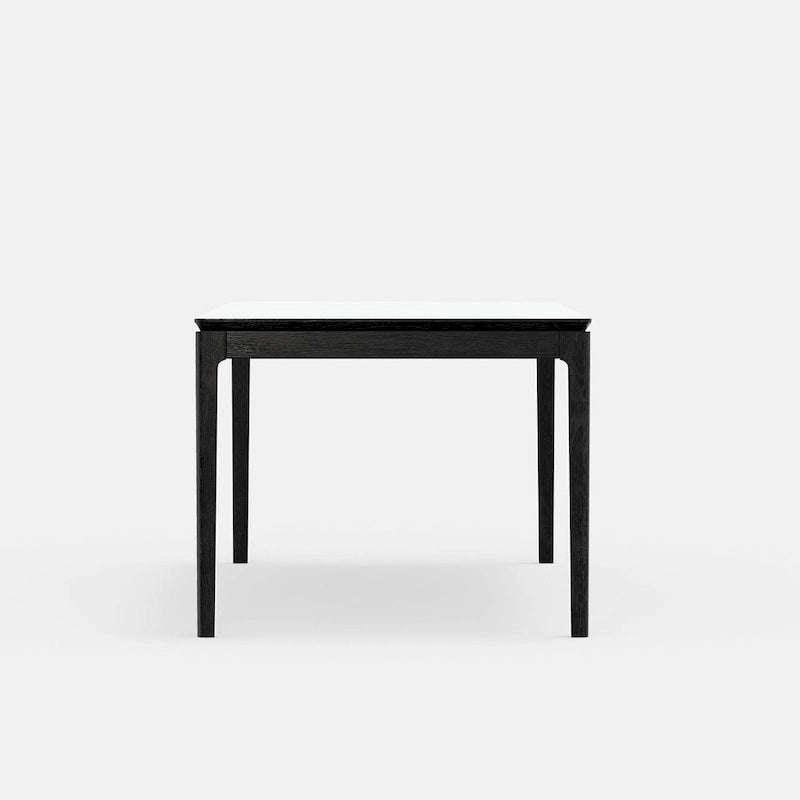 Table de salle à manger rectangulaire en bois massif Cove, noir vintage