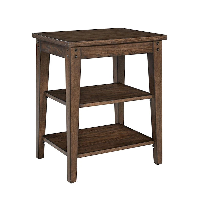 Table à étages Chêne Rustique Marron Lake House - L122 x P46 x H74