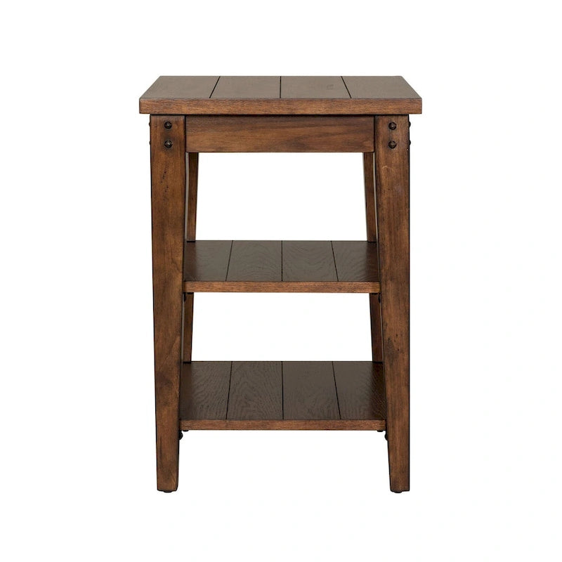 Table à étages Chêne Rustique Marron Lake House - L122 x P46 x H74