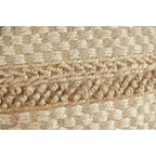 Sevita Natural Jute Checkered Pouf