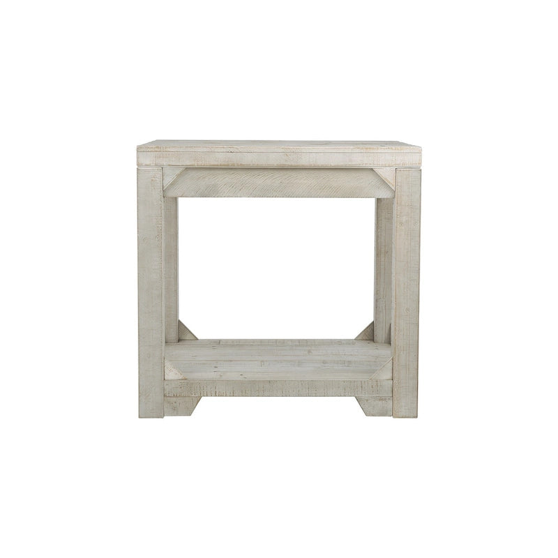 Table d'appoint rectangulaire décontractée Fregine Whitewash