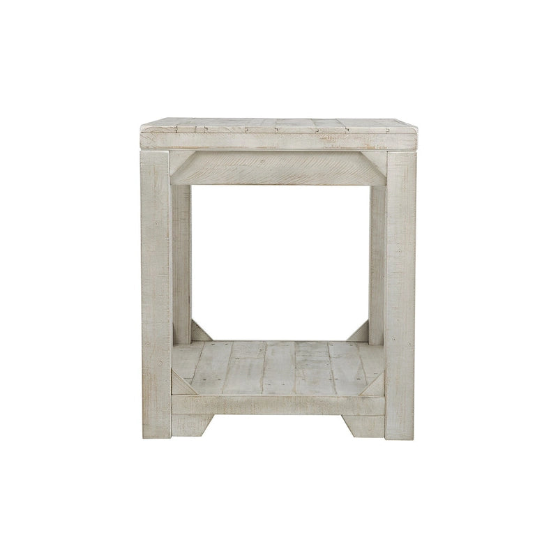 Table d'appoint rectangulaire décontractée Fregine Whitewash